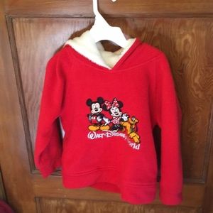 Walt Disney World red fleece hooded pullover